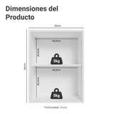 Alacena para dormitorio 50 cm 1 Puerta Blanco Neo