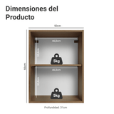 Alacena para Dormitorio 50 cm 1 Puerta Marrón Neo Madesa