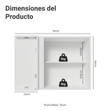 Alacena esquinera para dormitorio 1 Puerta Blanco Neo