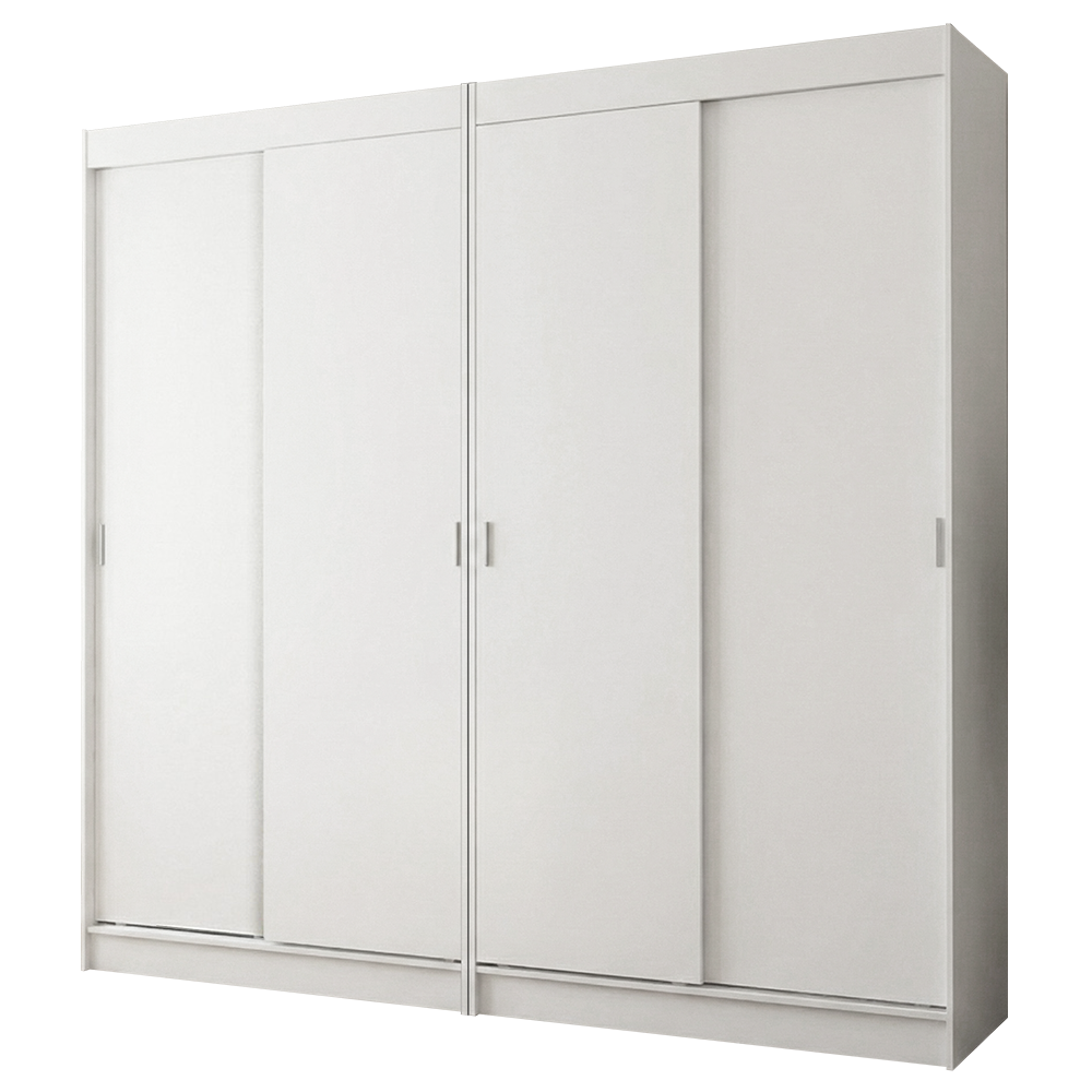 Conjunto 2 Placares 4 Puertas Corredizas Blanco Tokio Madesa