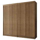 Conjunto 2 Placares 4 Puertas Corredizas Marrón Tokio Madesa