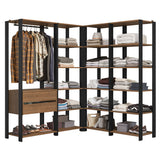 Placard Modulado 2 Cajones 247 cm Marrón/Negro Valencia