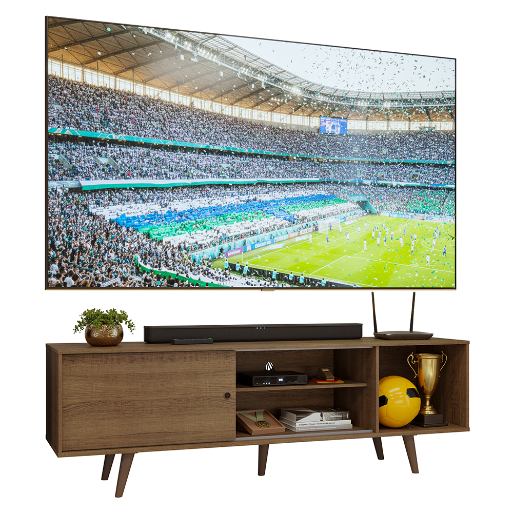 Rack para TV hasta 80 pulgadas 160 cm Con Patas Torino Marrón