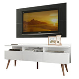 Rack Madesa Londres con Panel para TV hasta 55 Pulgadas Blanco/Negro