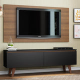 Rack para TV Madesa Le Mans con Panel de TV hasta 55 Pulgadas 2 Puertas Negro/Marrón
