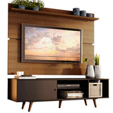 Rack Madesa Dubai con Panel para TV hasta 65 Pulgadas con Patas Negro/Marrón