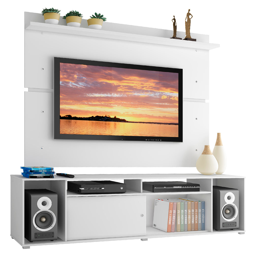 Rack Madesa Cancun con Panel para TV hasta 65 Pulgadas Blanco