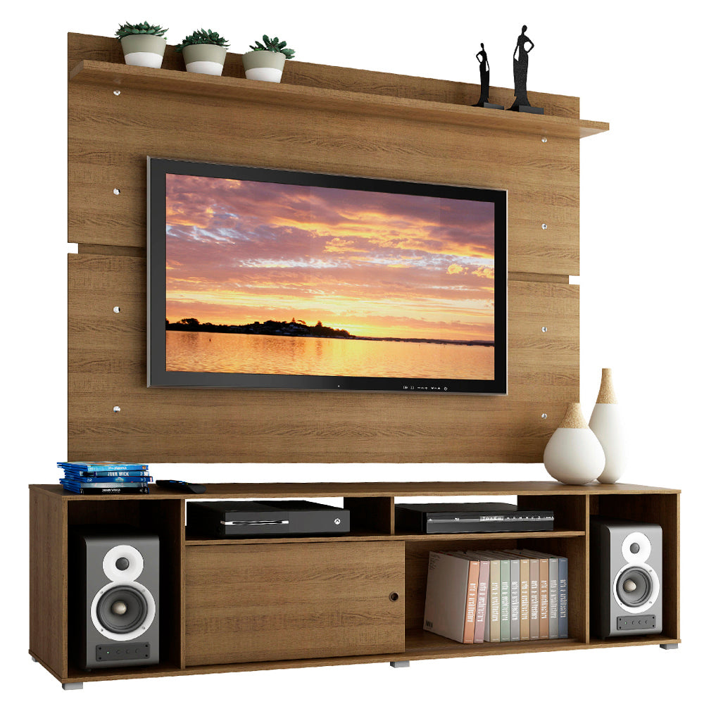 Rack Madesa Cancun con Panel para TV hasta 65 Pulgadas Marrón