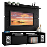 Rack Madesa Cancun con Panel para TV hasta 65 Pulgadas Negro