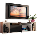 Rack Madesa Cancun con Panel para TV hasta 58 Pulgadas Blanco/Negro