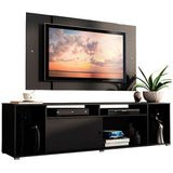 Rack Madesa Cancun con Panel para TV hasta 58 Pulgadas Negro