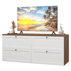 Rack para TV hasta 70 Pulgadas 160 cm 4 Cajones Marrón/Blanco Vik Madesa
