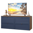 Rack para TV hasta 70 Pulgadas 160 cm 4 Cajones Marrón/Azul Vik Madesa