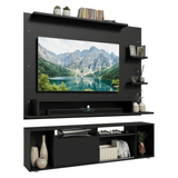 Rack con Panel para TV hasta 60 Pulgadas 180 cm Negro Cancun Madesa