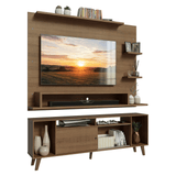 Rack con Panel para TV hasta 60 Pulgadas 180 cm con Patas Marrón Cancun Madesa