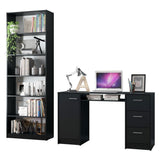 Escritorio Madesa Alaska + Biblioteca 6908 Negro