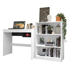Kit Escritorio y Estante Librero Blanco Rubi Madesa