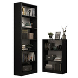 Kit Biblioteca Madesa Estante Librero 6908 + Estante Librero 6907 Negro