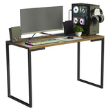 Combo Escritorio/Oficina con Mesa Industrial + Estante Escalera Marrón/Negro Madesa