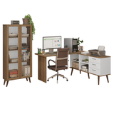 Kit Oficina 2 Muebles Madesa Escritorio + Vitrina Multiuso MB