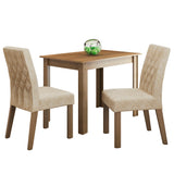 Juego de Comedor Madesa Vivi Mesa Tapa de Madera con 2 Sillas Marrón/Imperial