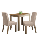 Juego de Comedor Madesa Vic Mesa con Tapa de Madera y 2 Sillas Marrón/Imperial