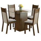 Juego de Comedor con Mesa y 4 Sillas Madesa Dallas MC