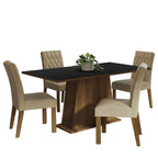 Juego de Comedor 4 Sillas Marrón/Negro/Imperial Ashley Madesa