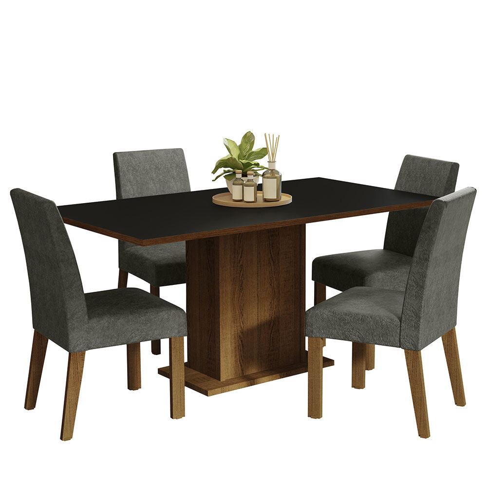 Juego de Comedor con Mesa y 4 Sillas Madesa Keila MCP