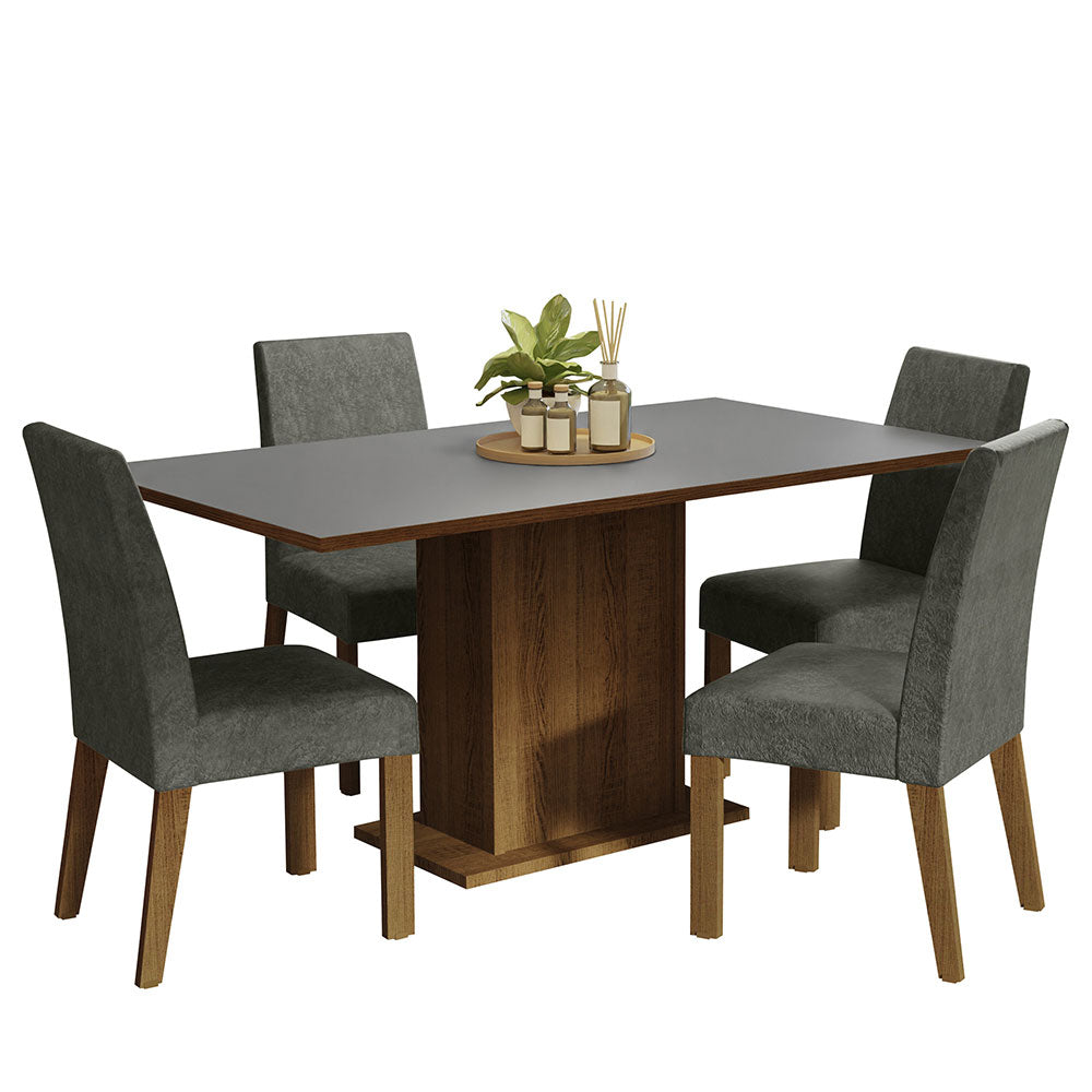 Juego de Comedor con Mesa y 4 Sillas Madesa Keila MCP