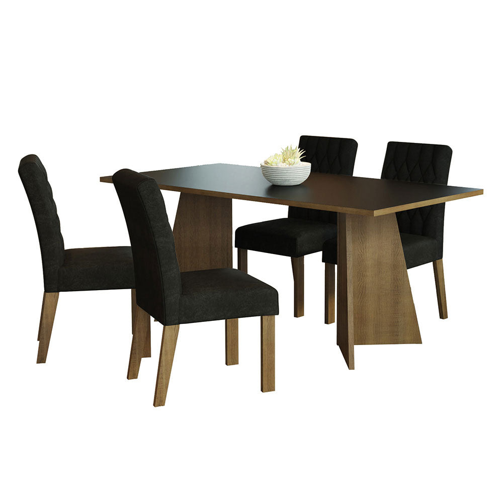 Mesa de Comedor con Mesa y 4 Sillas Ruby Madesa MN 01