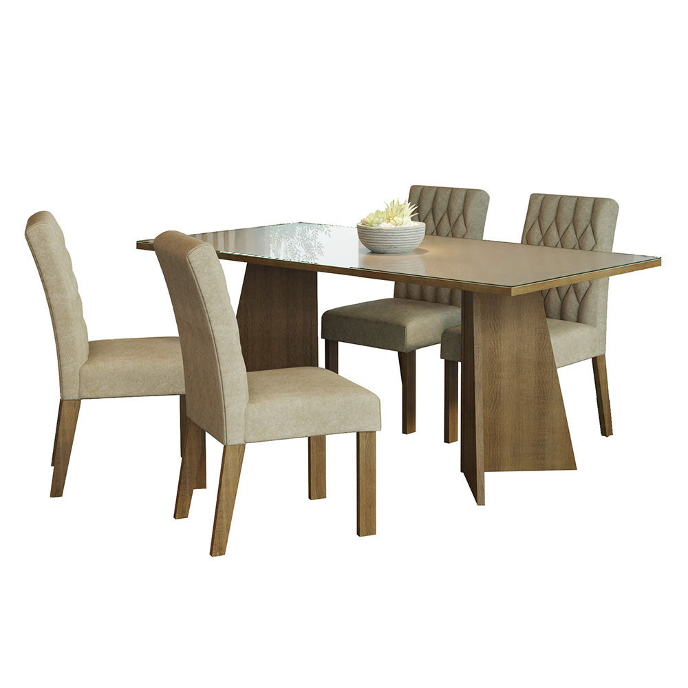 Mesa de Comedor con Mesa y 4 Sillas Harper Madesa MC