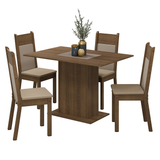 Juego de Comedor con Mesa y 4 Sillas Madesa Sheila MCB