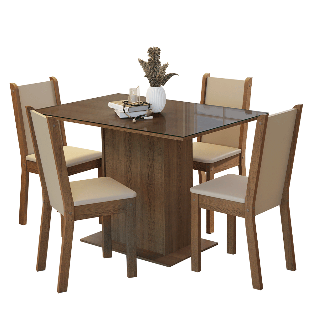 Juego de Comedor con Mesa y 4 Sillas Madesa Martina MC