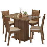 Juego de Comedor con Mesa y 4 Sillas Madesa Camélia MC