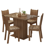 Juego de Comedor con Mesa y 4 Sillas Madesa Camélia MC