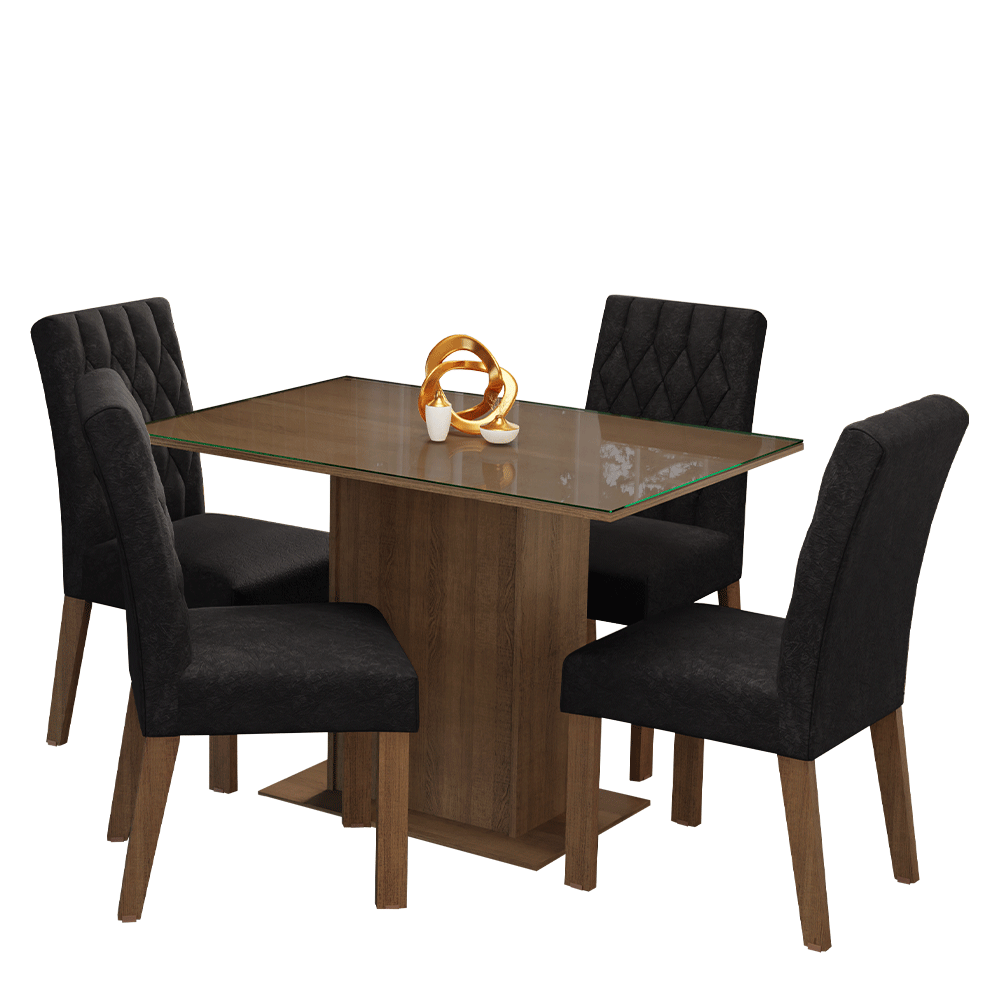 Juego de Comedor con Mesa y 4 Sillas Madesa Oxford Zion MN