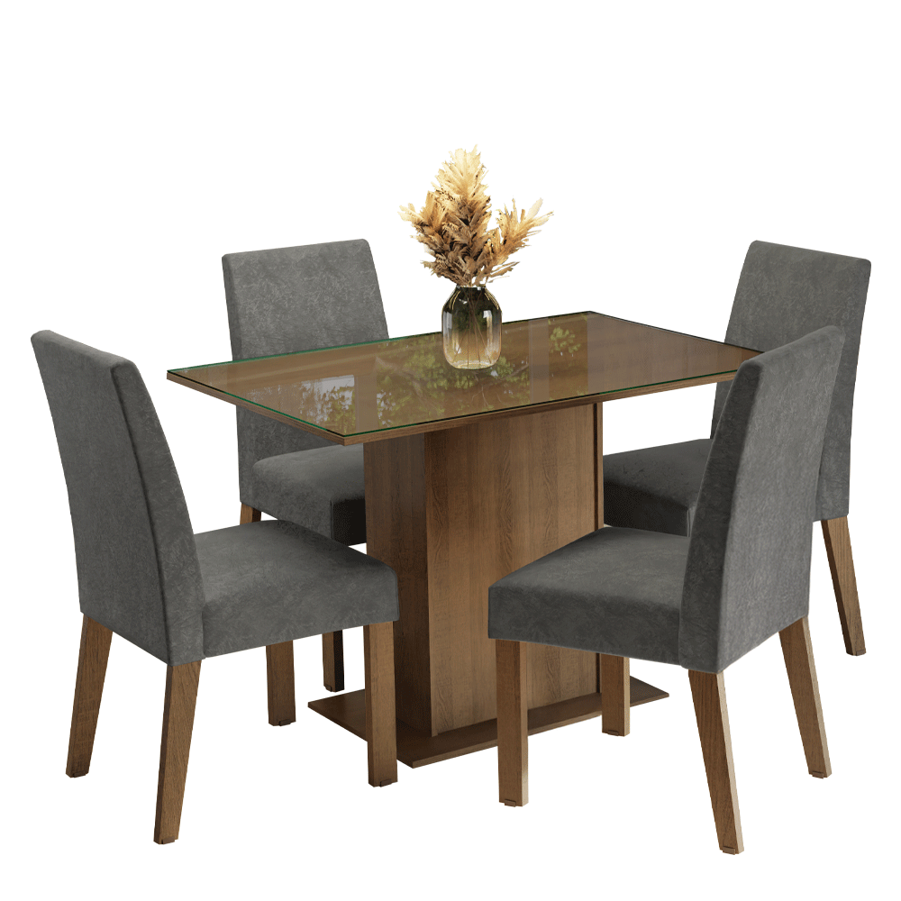 Juego de Comedor con Mesa y 4 Sillas Madesa Zion MS