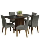 Juego de Comedor Mesa con Tapa de Vidrio 6 Sillas Alexis Madesa