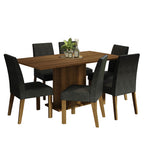 Juego de Comedor 6 Sillas Marrón/Oxford Renata Madesa