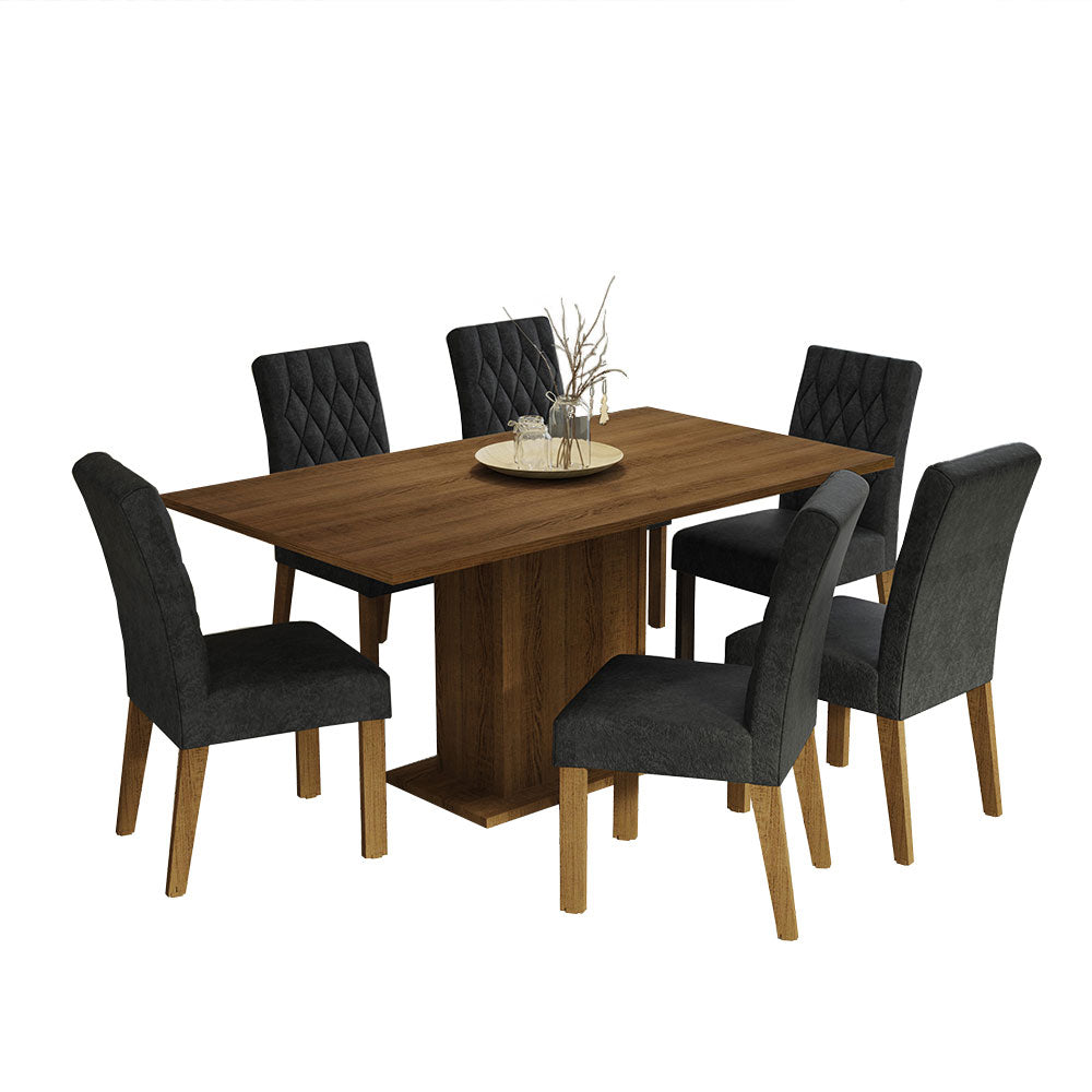 Juego de Comedor con Mesa y 6 Sillas Madesa Oxford Hanna MM