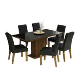Juego de Comedor Mesa de Vidrio 6 Sillas Madesa Oxford MN 09
