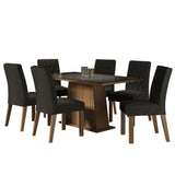 Juego de Comedor Mesa de Vidrio 6 Sillas Madesa Oxford MN 01