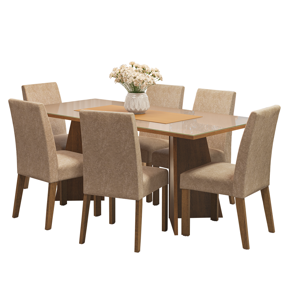 Mesa de Comedor con Mesa y 6 Sillas Valerie Madesa MC