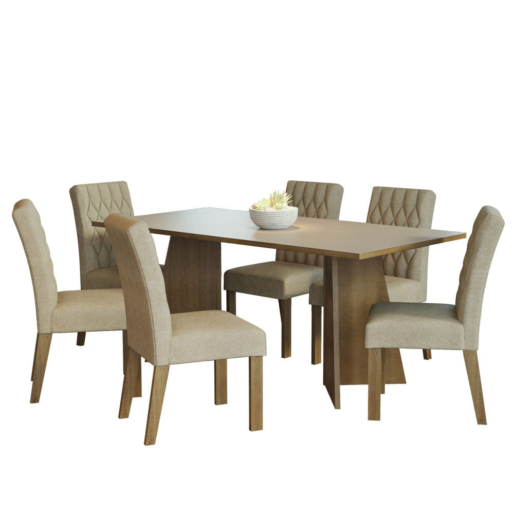 Mesa de Comedor con Mesa y 6 Sillas Madison Madesa MC