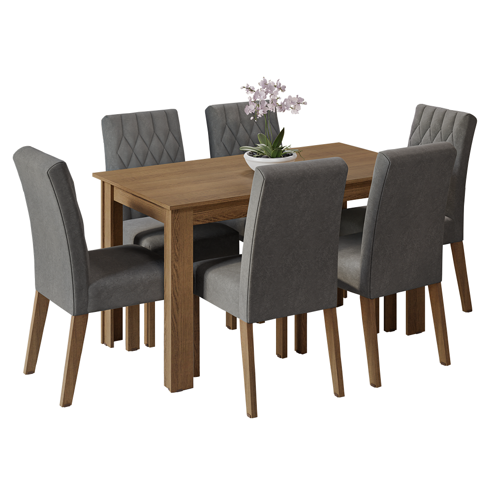 Mesa de Comedor con Mesa y 6 Sillas Madesa Allegro MG