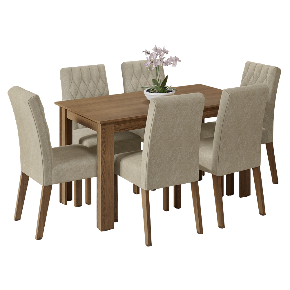 Mesa de Comedor con Mesa y 6 Sillas Madesa Allegro MI