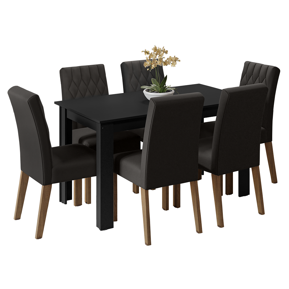 Mesa de Comedor con Mesa y 6 Sillas Madesa Allegro NN 01