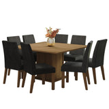 Juego de Comedor con Mesa y 8 Sillas Madesa Oxford Doris MM
