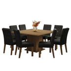 Juego de Comedor 8 Sillas Marrón/Oxford Leila Madesa